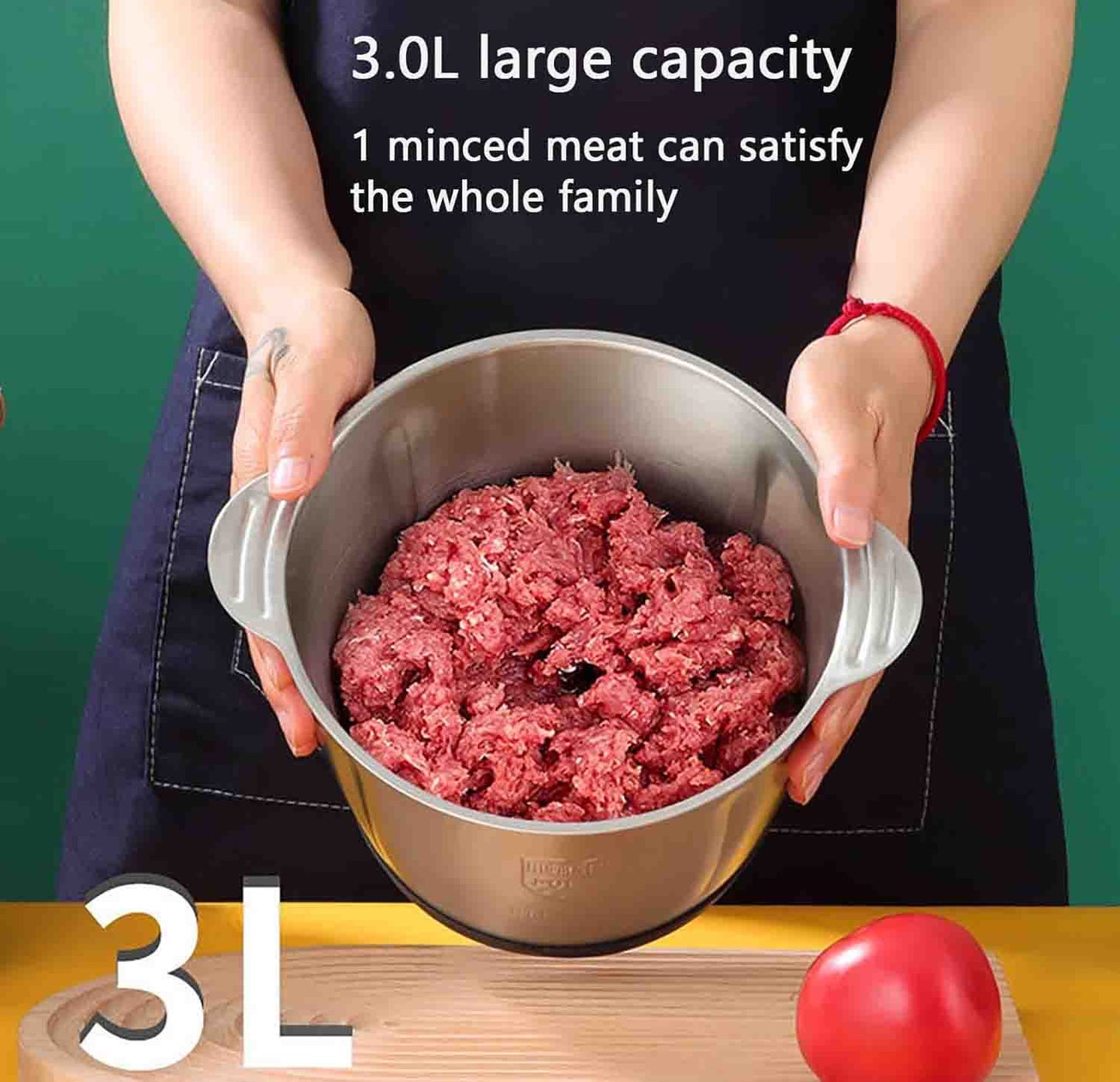 3L Stainless Steel Food Processor