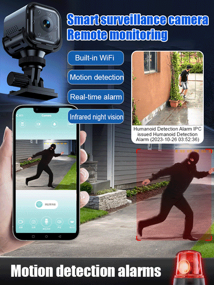 AS03 Smart WiFi Security Camera – 1080P HD, Night Vision, Motion Detection, Low Power