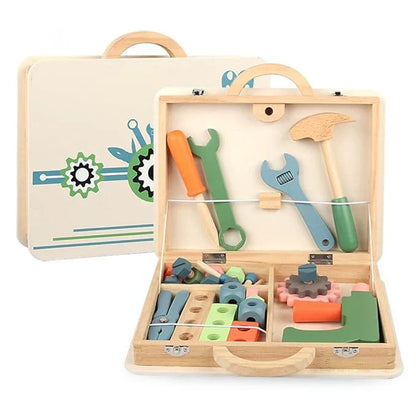 Kids Wooden Toolbox Toy Set ©