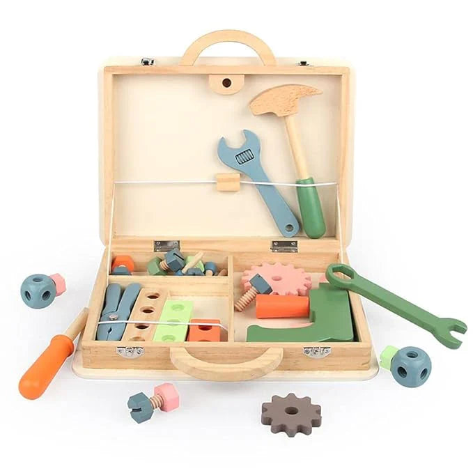 Kids Wooden Toolbox Toy Set ©