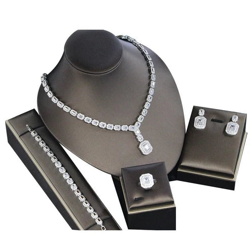 Ladies' Banquet Party Jewelry Four-Piece Set