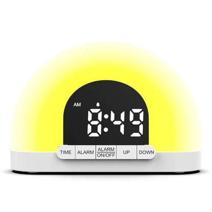 Wake-Up Light Simulated Sunrise Electronic Alarm Clock Lamp