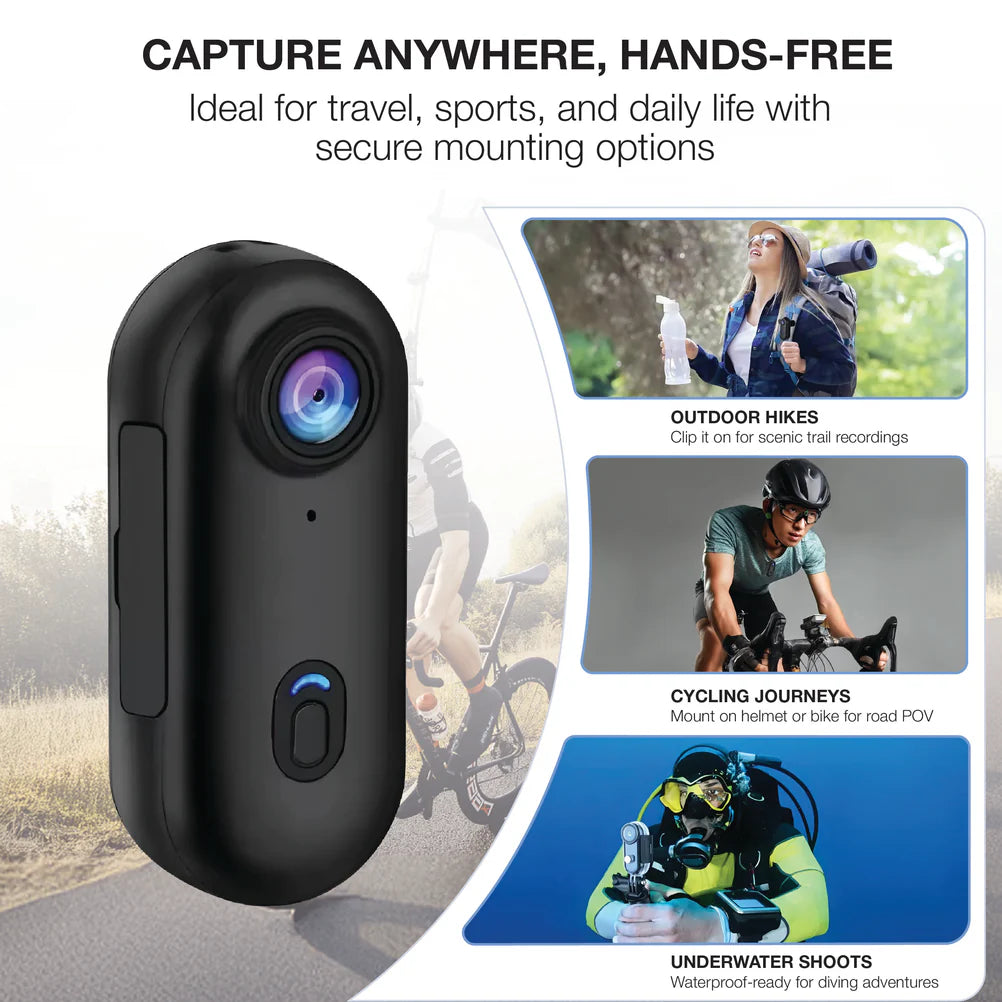 SnapCam GO – Compact 4K Hands-Free POV Camera