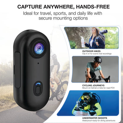 SnapCam GO – Compact 4K Hands-Free POV Camera