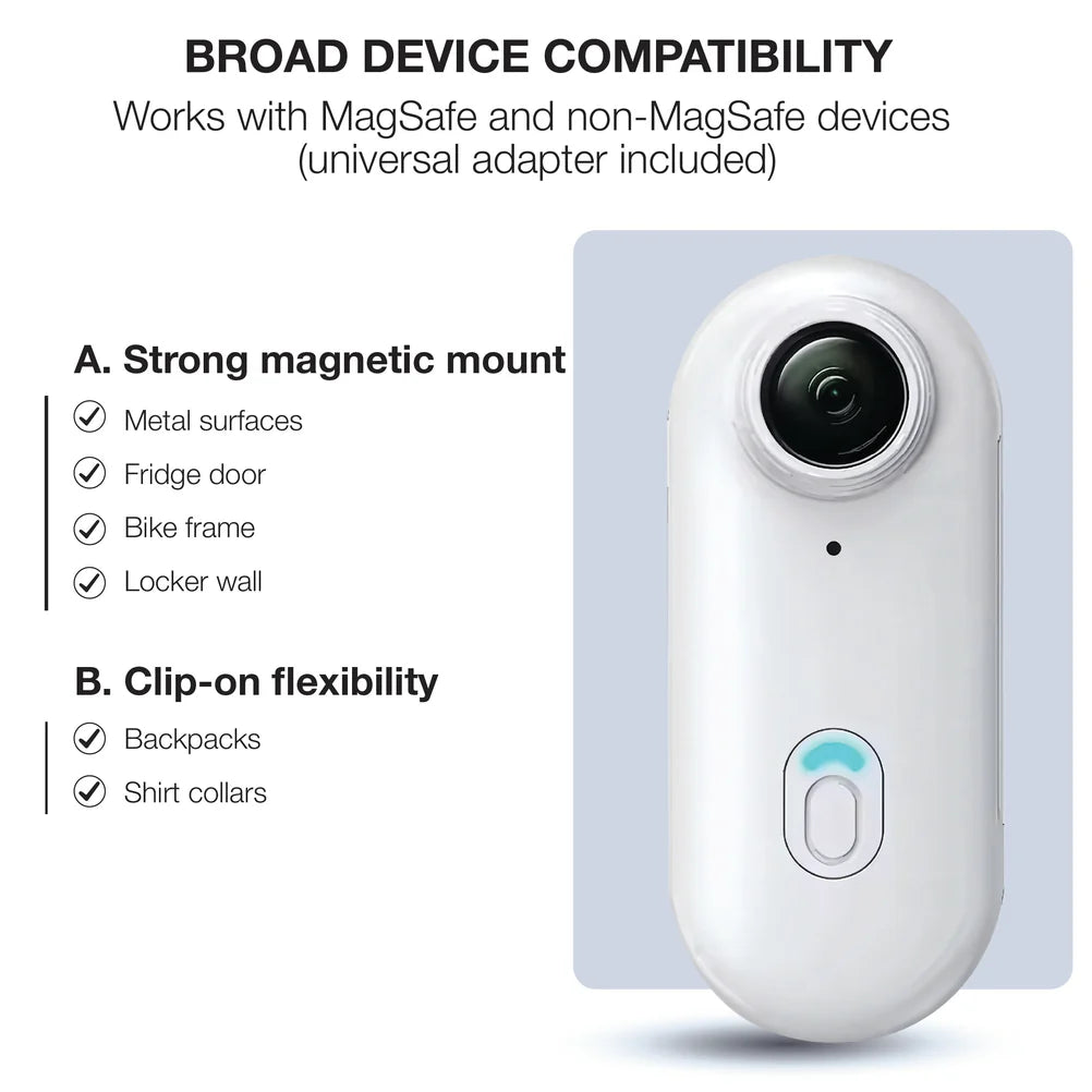SnapCam GO – Compact 4K Hands-Free POV Camera