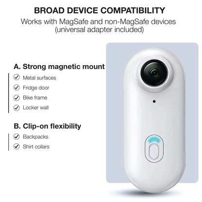 SnapCam GO – Compact 4K Hands-Free POV Camera