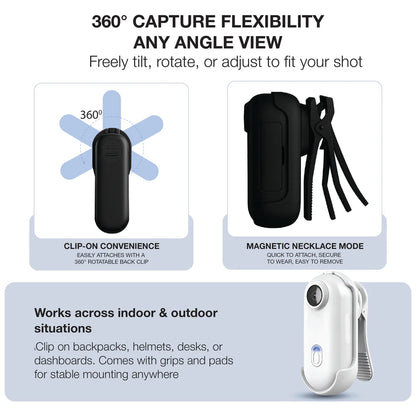 SnapCam GO – Compact 4K Hands-Free POV Camera