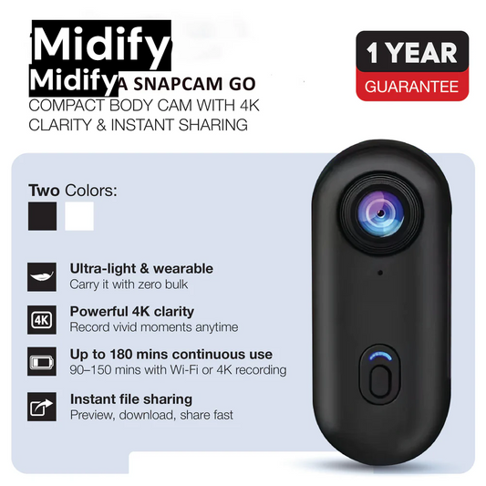 SnapCam GO – Compact 4K Hands-Free POV Camera